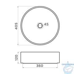 Раковина на столешницу 40 см Omoikiri Mira-GU 4972066
