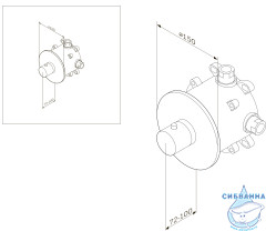Встраиваемый смеситель для душа AM.PM Like F8075500  (хром)