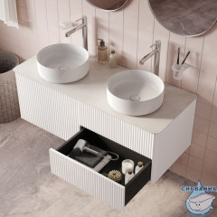 Тумба со столешницей Iddis Aiger 120 см белый матовый