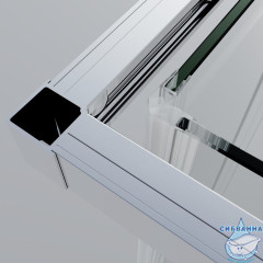 Душевое ограждение Vincea Софт 80x80 профиль хром, стекло прозрачное VSS-3SO2800CL