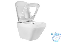 Унитаз подвесной безободковый Aquatek Лира AQ1155-00 с сиденьем Soft Close (микролифт)