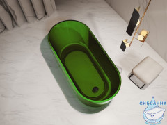 Ванна из полиэфирной смолы ABBER Kristall 170х80 AT9706Emerald зеленая