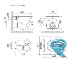 Унитаз подвесной безободковый Ceramicanova Whirl CN11007T с сиденьем быстросъемным Soft Close (микролифт)
