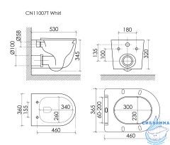 Унитаз подвесной безободковый Ceramicanova Whirl CN11007T с сиденьем быстросъемным Soft Close (микролифт)