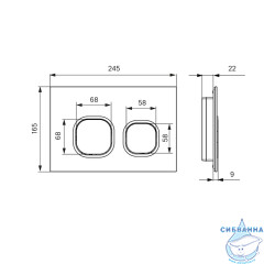 Кнопка смыва Iddis Unifix UNI04WBi77 белый матовый
