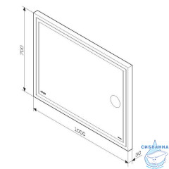 Зеркало Am.Pm Gem 100 M91AMOX1003WG с LED подсветкой