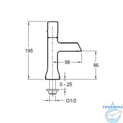 Кран для холодной воды Jacob Delafon Toobi E8967-CP