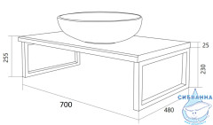 Столешница 1MARKA GRUNGE LOFT 70 Дуб Вотан