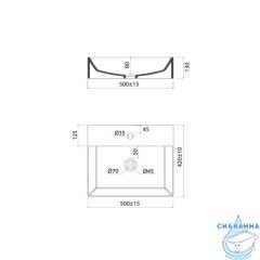 Умывальник накладной/подвесной, белый глянцевый, Bild, IDDIS, BILWS50i27