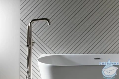 Смеситель для ванны напольный Allen Brau Priority 265370 (никель)