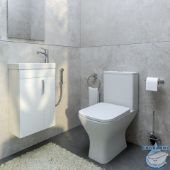 Тумба с умывальником, 40 см, подвесная, полки справа, TORR, IDDIS, TOR40WRi95K