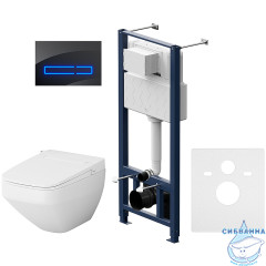 Инсталляция AM.PM с кнопкой смыва в комплекте с унитазом AM.PM Inspire V2 FlashClean c сиденьем Soft close (микролифт) IIS450A38.CCC50A