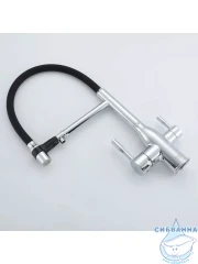 Смеситель кухни Frap F4398 (хром/черный)