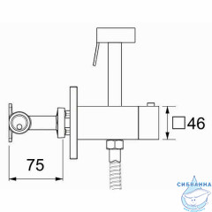 Встраиваемый смеситель с гигиеническим душем Gappo G7207-40 (хром)
