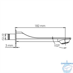 Излив для ванны Wasserkraft A174 (золото)