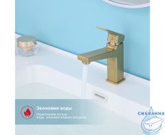 Смеситель для раковины Raglo R30.10.03 (сатин золотой)