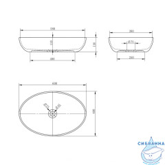 Раковина накладная карбоновая ABBER Karbon AK2041 черная