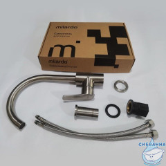 Смеситель для кухни, сатин, Meal, Milardo, M01BNJ0M05