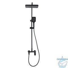 Душевая система Azario Arizona 300 1 режим AZ-20BS (черный матовый)