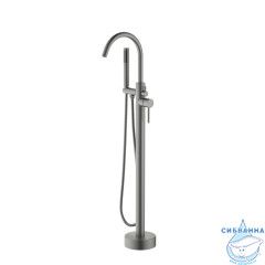 Смеситель для ванны напольный Aquatek Европа AQ1345BGM (оружейная сталь)