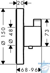 Встраиваемый смеситель для душа Hansgrohe ShowerSelect S 15741000