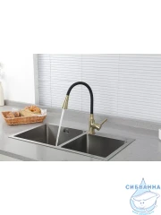 Смеситель кухни Frap F4044-3 (сатин золотой)