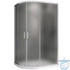 Душевое ограждение ABBER Schwarzer Diamant AG01180M 100x80 профиль хром, стекло  матовое (без поддона)