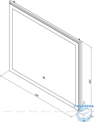 Зеркало Aquanet Aquanet Монро 95x80 LED бежевый 243590