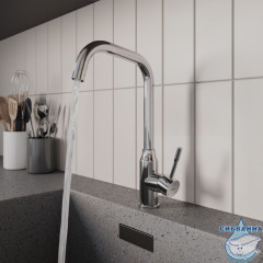 Смеситель для кухни, глянцевый хром, Meal, Milardo, M01SBL0M05