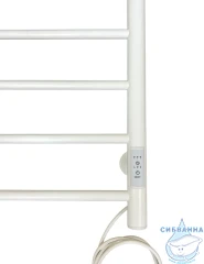 Полотенцесушитель электрический Санприз Аврора П6 40х60 с полкой (белый матовый) (подключение универсальное)