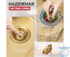 Кухонная мойка Raglo 50 R703.5044.03 (сатин золотой)