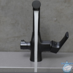 Смеситель для кухни Lemark Ursus LM7258BL (черный матовый)