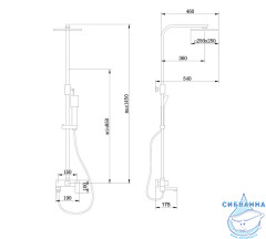 Душевая стойка ABBER Daheim AF8216SPL с изливом, сатин