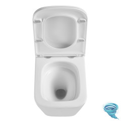 Унитаз подвесной безободковый Lemark Florex 9614001 с сиденьем быстросъемным Soft Close (микролифт)