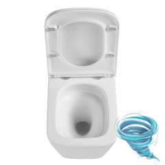 Унитаз подвесной безободковый Lemark Florex 9614001 с сиденьем быстросъемным Soft Close (микролифт)