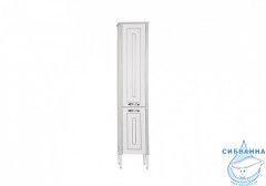 Пенал подвесной Aquanet Паола 40 белый патина серебро 181770