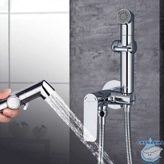 Встраиваемый смеситель с гигиеническим душем Gappo G7248-1 (хром)