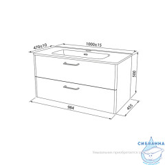 Тумба под раковину Iddis Brick 100 см BRI10W1i95