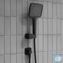Встраиваемая система с тропическим и ручным душем, матовый черный, Parker, IDDIS, PARBL02i67