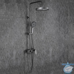 Душевая система Frap F2475-9 250 1 режим (оружейная сталь)