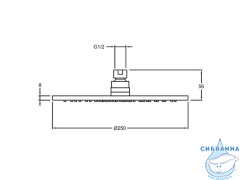 Верхний душ Jacob Delafon Toobi E21758-CP