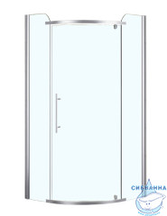 Душевое ограждение Azario Edmonton 90x90 профиль серебро, стекло прозрачное AZ-NNC2231 900 (без поддона)