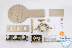 Душевая система Abber Wasser Kreis 300 1 режим AF8151G (золото матовое)