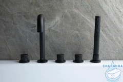 Смеситель для ванны на борт Allen Brau Priority 265368 (черный матовый)