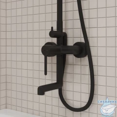 Душевая система Iddis Aiger 230 AIGBL3Fi06 (черный матовый)