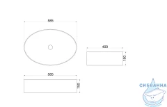 Раковина на столешницу 59 см SantiLine SL-1074