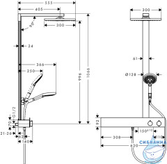 Душевая система Hansgrohe Raindance E 300 27363000