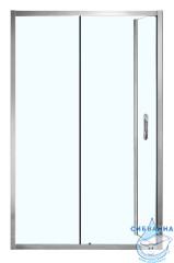 Душевое ограждение Azario Milton 120x80 профиль серебро, стекло прозрачное AZ-ND1131 L 1200 (без поддона)