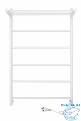 Полотенцесушитель электрический Indigo Line с полкой П5 50х80 белый матовый (с возможностью скрытого подключения, подключение R/L)