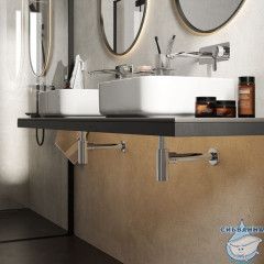 Бутылочный сифон для умывальника, хром, Optima Home, IDDIS, OPTSB00i84